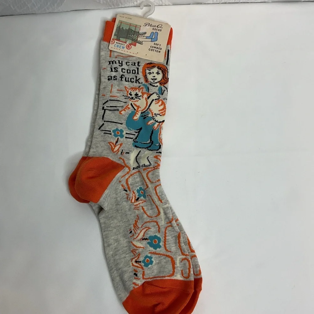 Blue Q Socks women's my cat is cool as f..... size 5-10